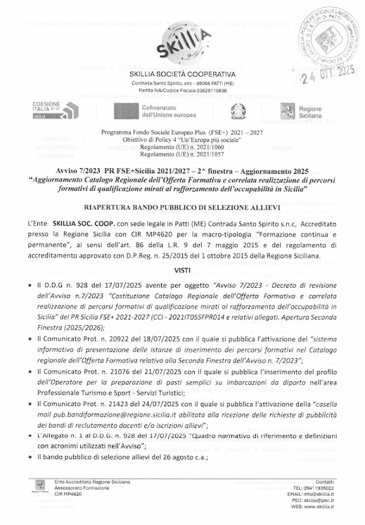 Riapertura bando allievi 7_2023 (2025)